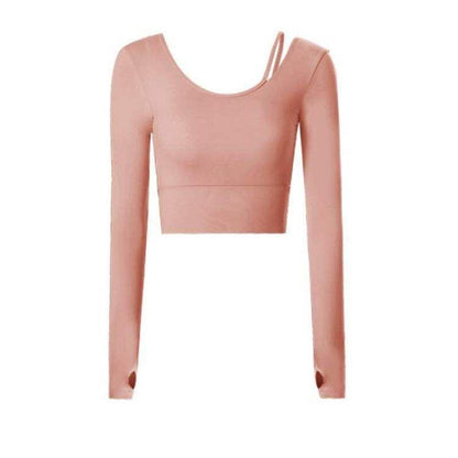 Yoga Clothes With Chest Pad Women'S Long-Sleeved Autumn And Winter Style Beautiful Back Fashion Tights And Quick-Drying Sportswear