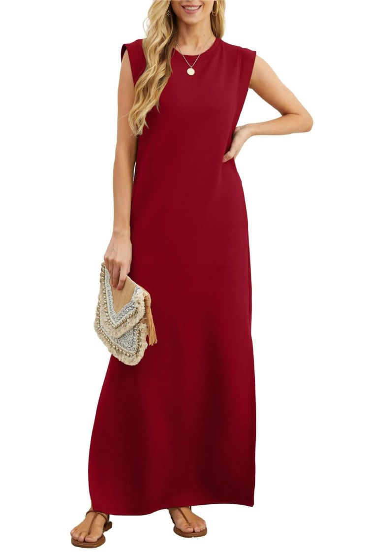 Women's Casual Loose Split Wrinkle-Free Maxi Dress