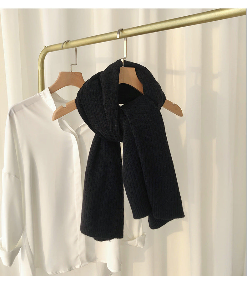 Elegant Winter Cozy Knitted Button Cape Scarf