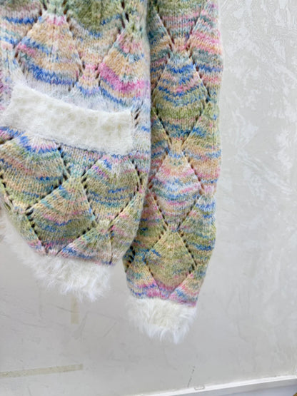 CC 26 Clover Cardigan Multicolor Wool 830605