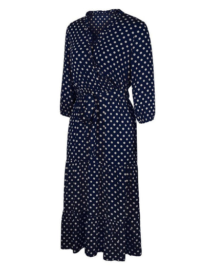 Original Design Innovative Women'S Spring/Summer 2021 Classic Wave Point Print Dress