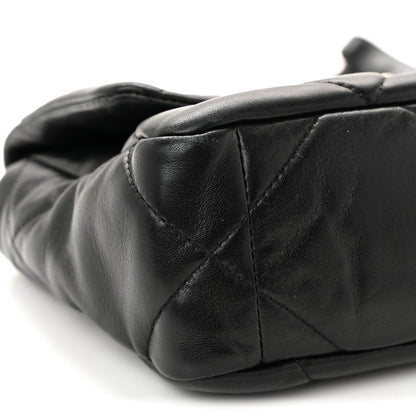 Lambskin Quilted Medium Chanel 19 Flap Black