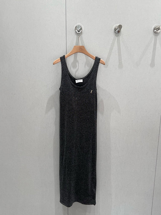 YSL 25 Round Neck Knitted Vest Dress Viscose Polyester 210355