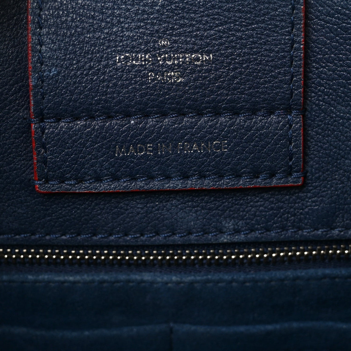 Calfskin Lockme Day Marine Rouge