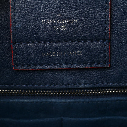 Calfskin Lockme Day Marine Rouge