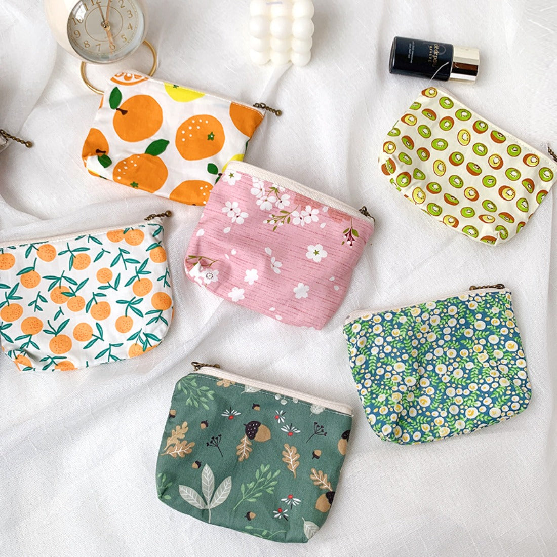 Cosbai - Canvas Printed Coin Purse