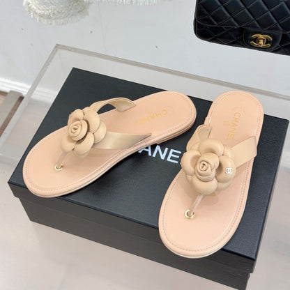 CC 26C Early Spring Camellia Slide Beige Calfskin