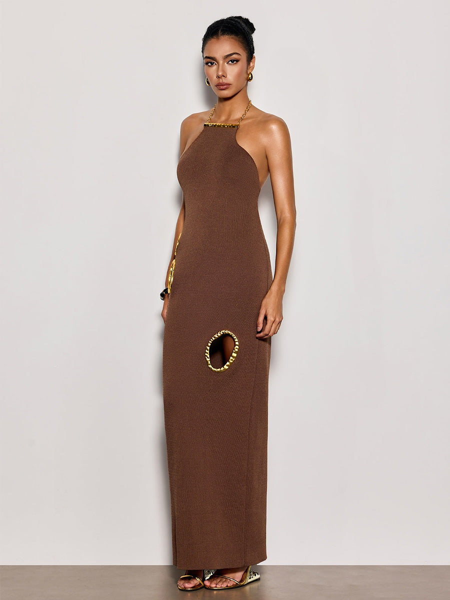 Zoey Halterneck Cutout Maxi Dress