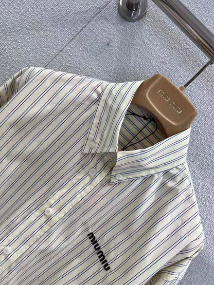Miu Miu Striped Cotton Shirt