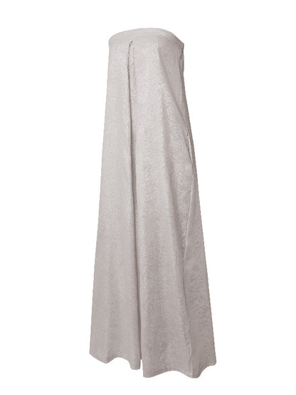 Wide Leg Solid Color Strapless Tube Jumpsuits