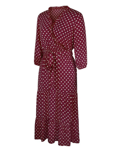 Original Design Innovative Women'S Spring/Summer 2021 Classic Wave Point Print Dress