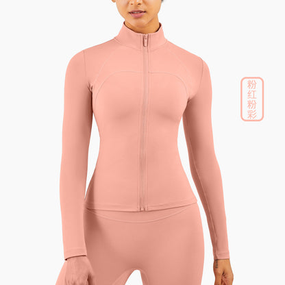 Stand-Up Fitness Long Sleeves Tight Running Sports Coat Thin Yoga Clothes