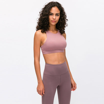 In Spring The New Sports Bra Women'S Cross-Beautiful Back Gathers And Runs Yoga Fitness Bra