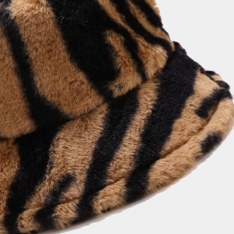 Contrast Color Stripe Thicken Bucket Hats