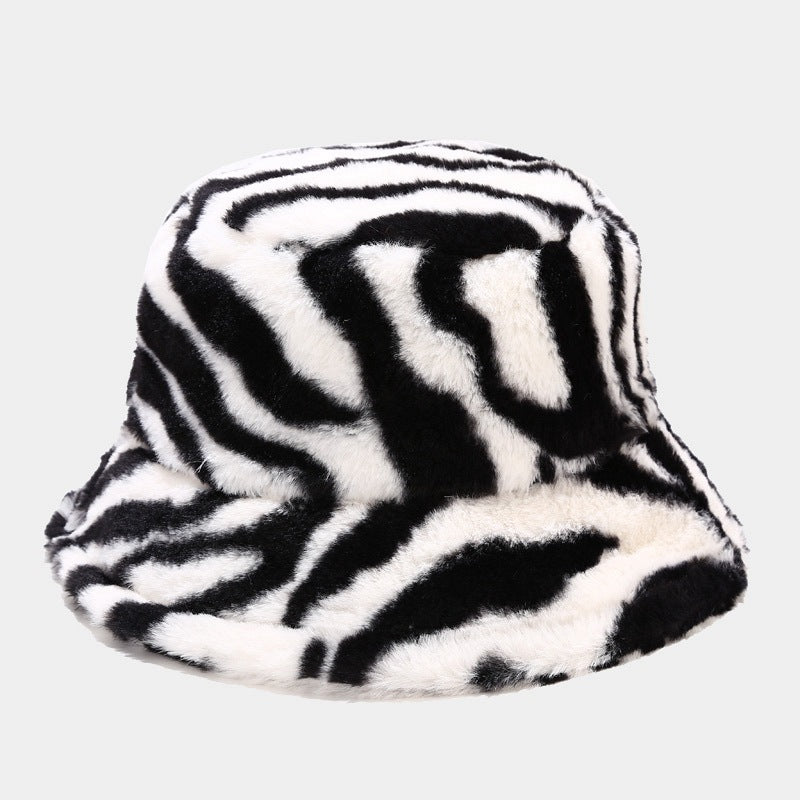 Contrast Color Stripe Thicken Bucket Hats