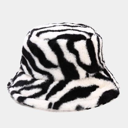 Contrast Color Stripe Thicken Bucket Hats
