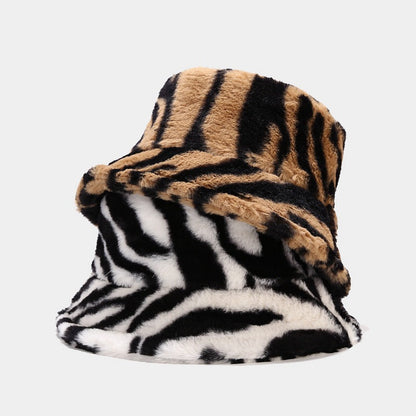 Contrast Color Stripe Thicken Bucket Hats