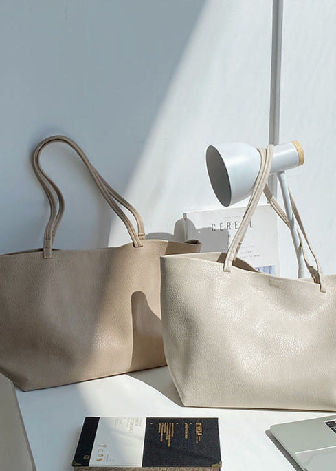 Leather Tote Bag Large Capacity Minimalist Design