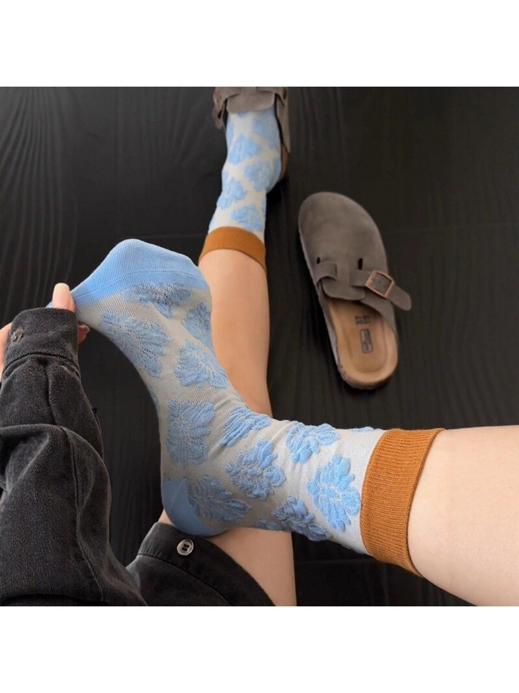 Rufia - Retro Contrast Mid-Calf Socks - Vintage &amp; Sweet