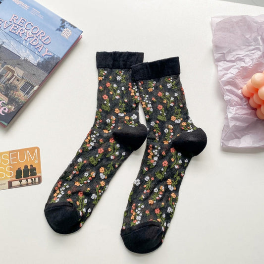 Rufia - Vintage Floral Crew Socks