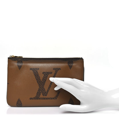 Reverse Monogram Giant Double Zip Pochette