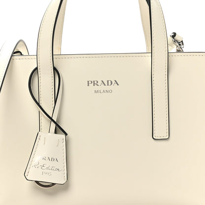 Spazzolato Mini Re-Edition 1995 Double Handle Handbag White