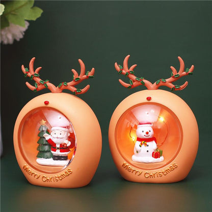 Christmas Star Lights Small Night Lights Decorations Scene Layout Luminous Decorations Santa Claus Gifts Snowman Gifts