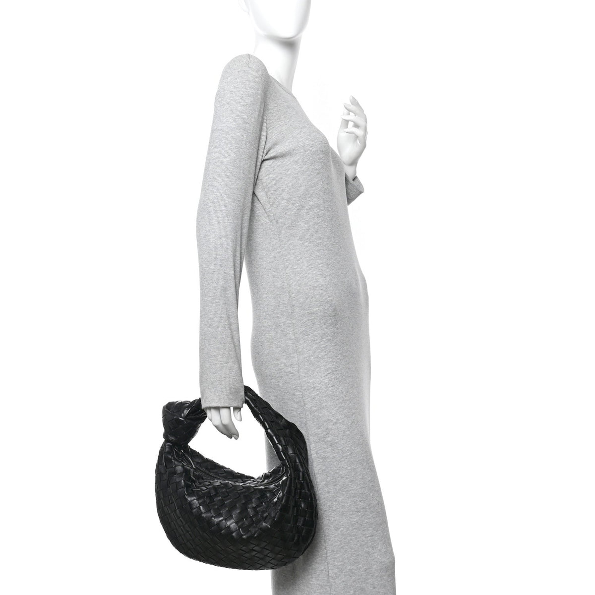 Nappa Intrecciato Teen Jodie Hobo Black