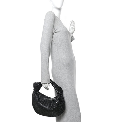 Nappa Intrecciato Teen Jodie Hobo Black