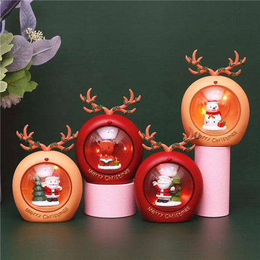 Christmas Star Lights Small Night Lights Decorations Scene Layout Luminous Decorations Santa Claus Gifts Snowman Gifts