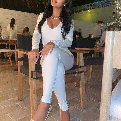 Trendy Long Sleeve Bodysuit Slim Fit