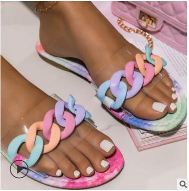 Large Size Women'S Shoes Candy Color Sweet Wind Cool Slippers