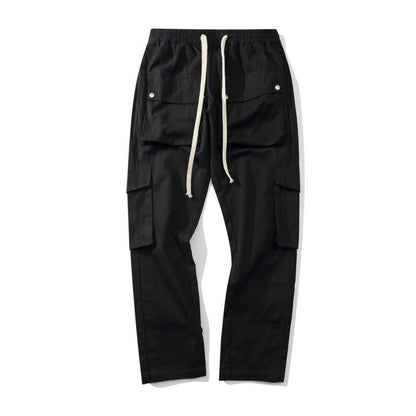 Button-Fly Multi-Pocket Cargo Pants Slim Fit Unisex Design