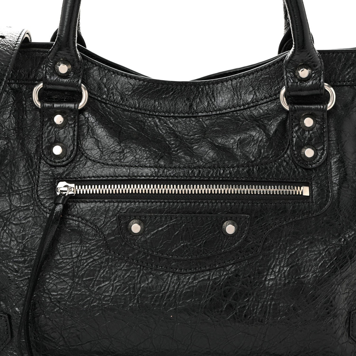 Agneau Classic Silver Hardware City Black