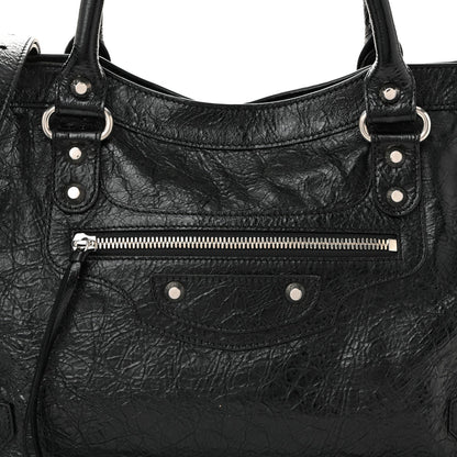 Agneau Classic Silver Hardware City Black