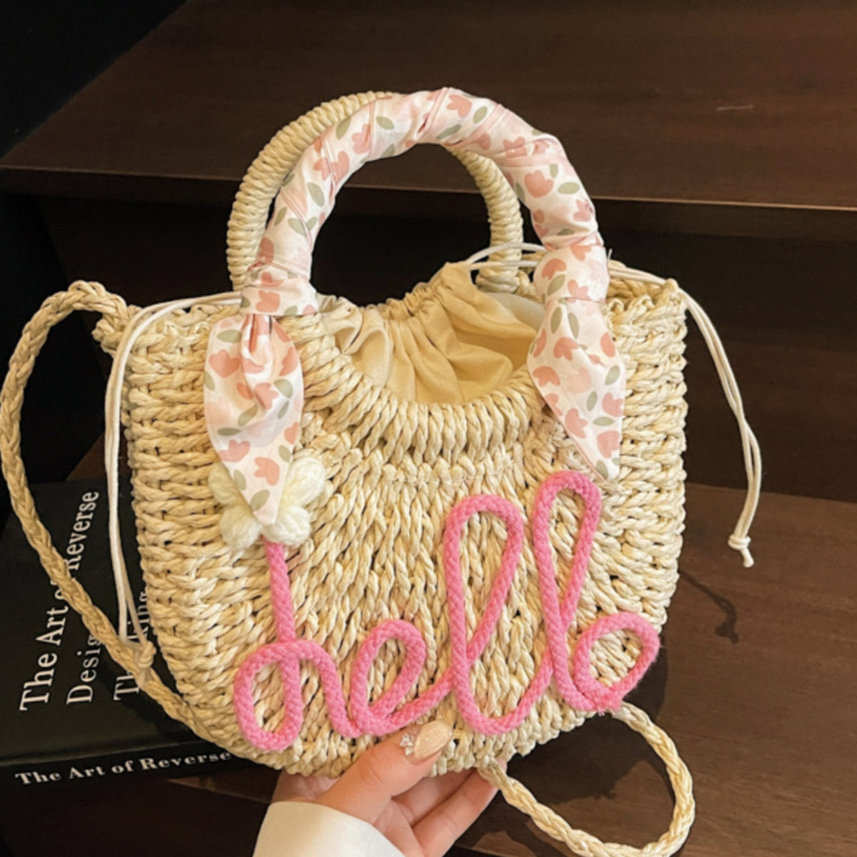 Cosbai - Small Seagrass Woven Handbag