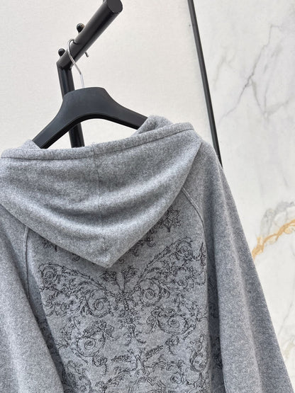 DIOR 25S FLORAL EMBROIDERED HOODIE 592