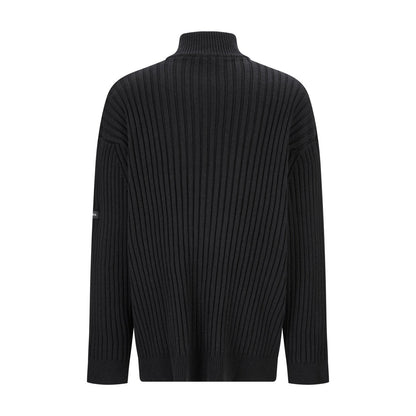 Balenciaga 25 Zipper Sweater Black Wool 0010