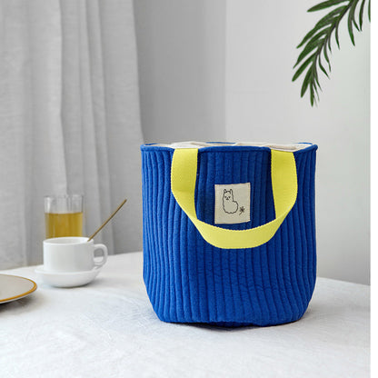Canvas Bucket Bag Stylish Crossbody Purse