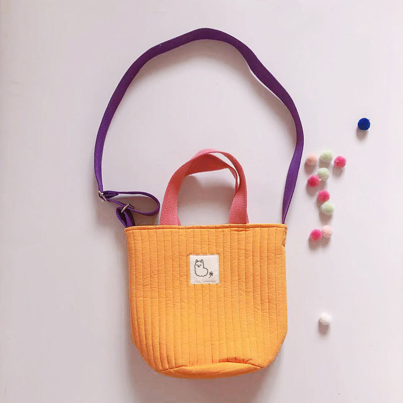 Canvas Bucket Bag Stylish Crossbody Purse
