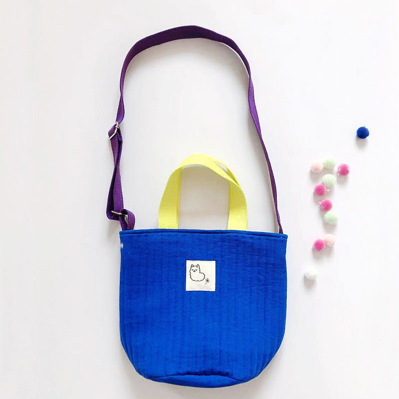 Canvas Bucket Bag Stylish Crossbody Purse