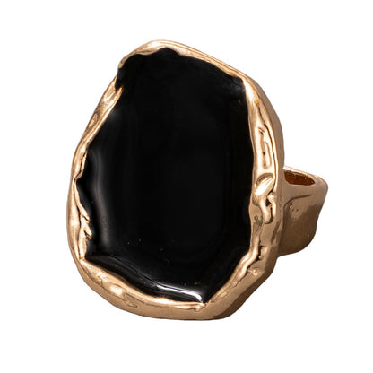Geometric Alloy Adjustable Ring Vintage Style Jewelry