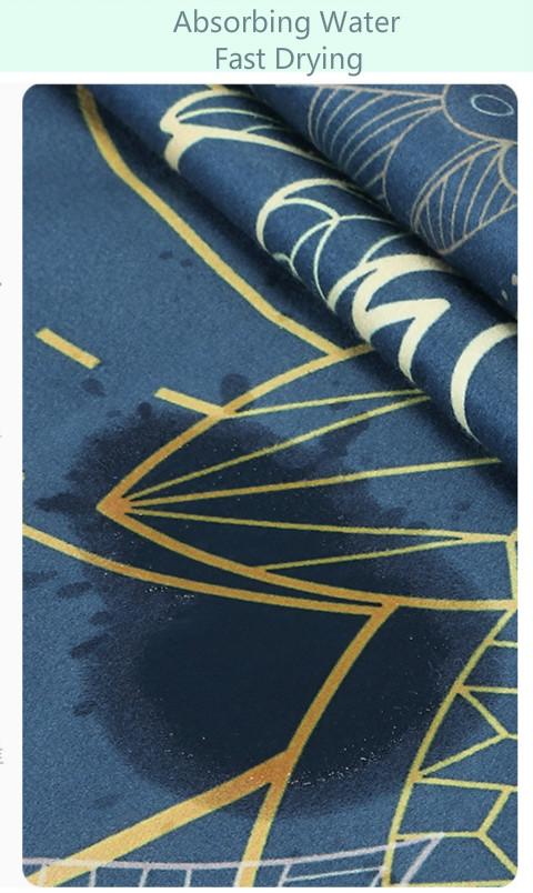 Portable Printed Yoga Towel Non-Slip Design Supports Custom Pattern Design Digital Printed Yoga Towel Yoga Mat 56