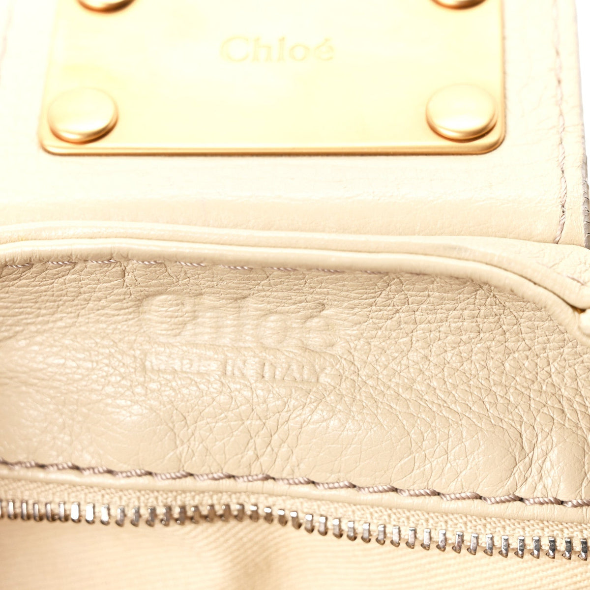 Calfskin Medium Paddington Satchel Beige