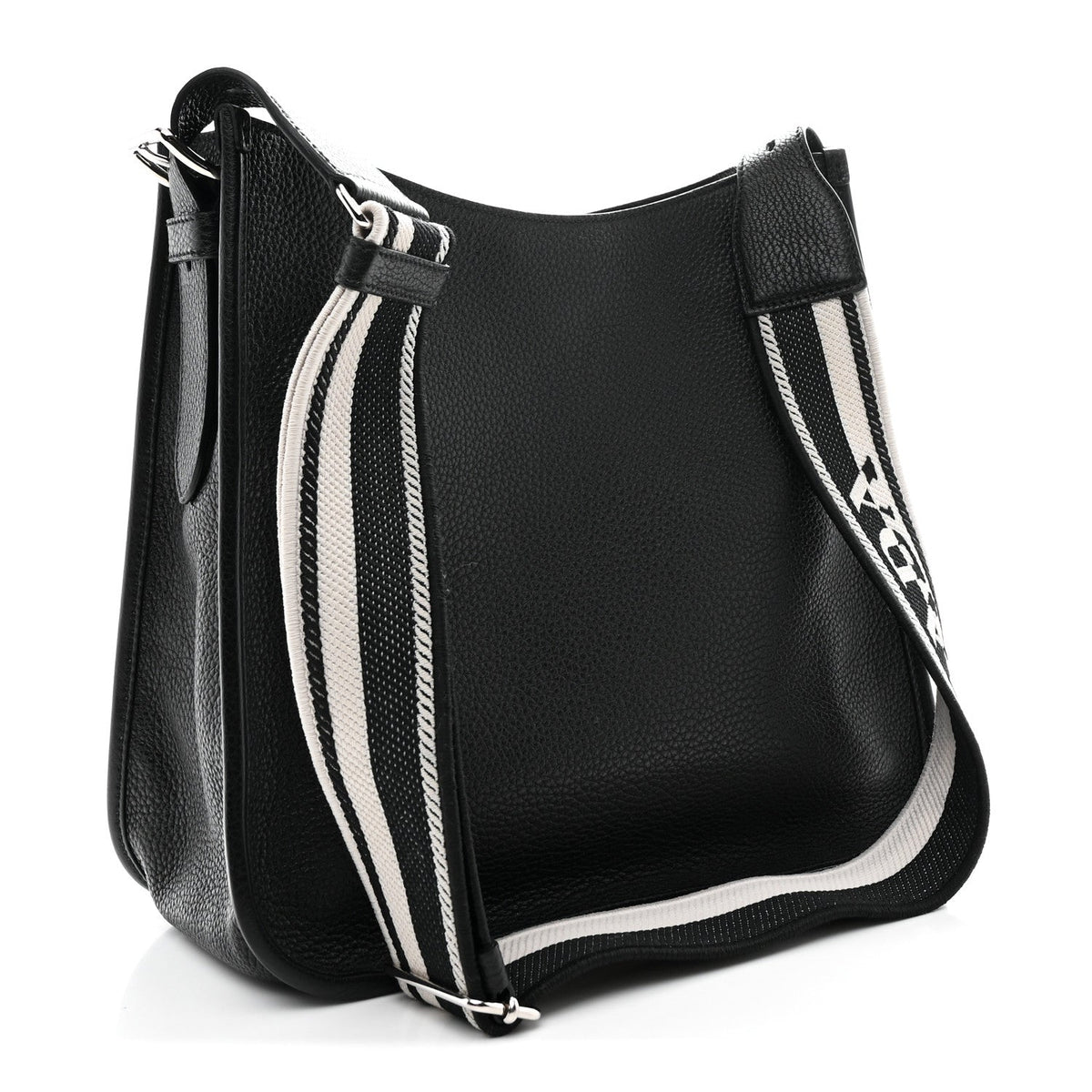 Vitello Daino Soft Hobo Messenger Bag Black