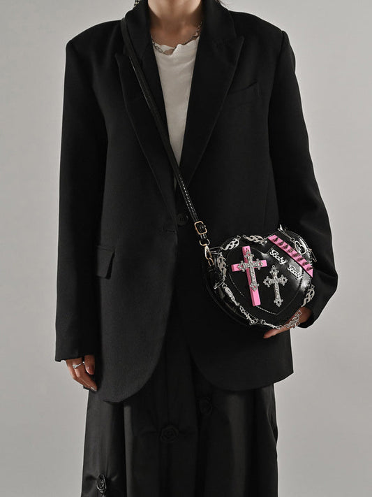 Stylish Selection Cool Heart Shape Chains Rivet Bags Accessories
