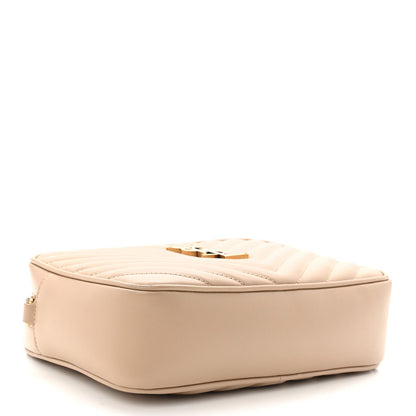 Calfskin Matelasse Monogram Lou Camera Bag Dark Beige