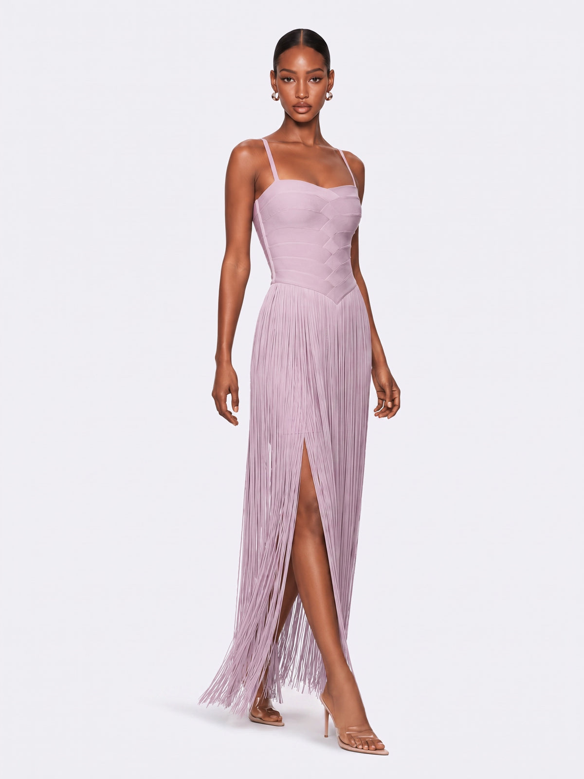 Daria Fringed Bandage Maxi Dress