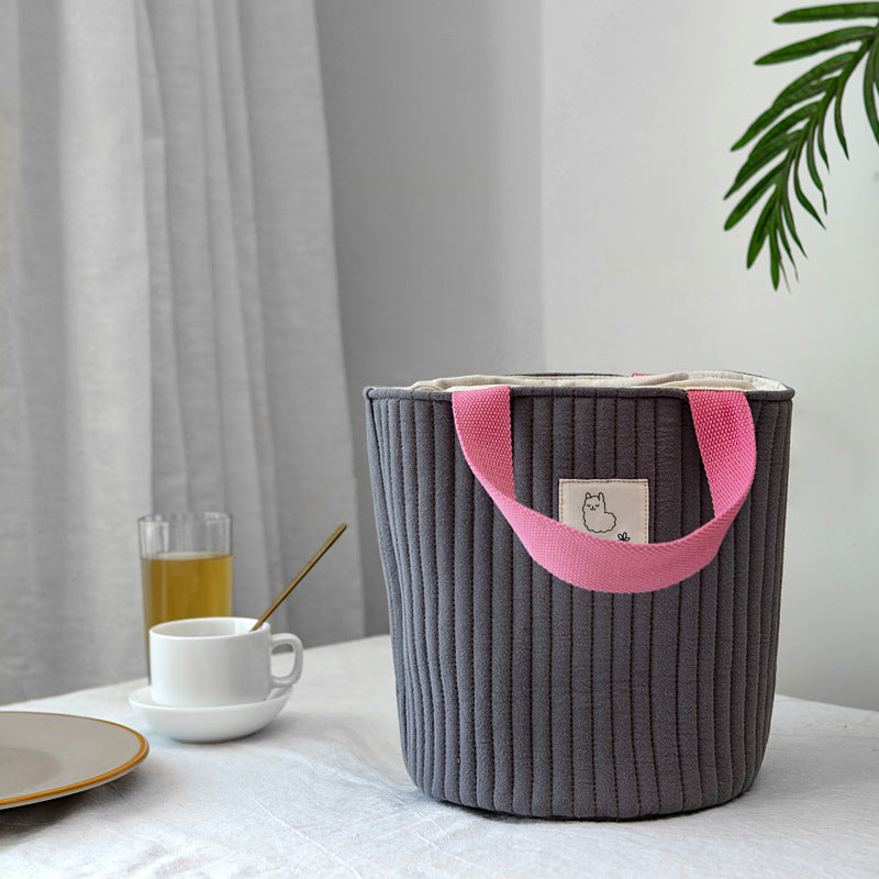 Canvas Bucket Bag Stylish Crossbody Purse