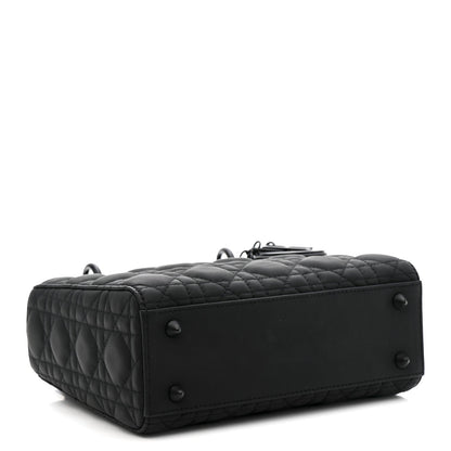 Ultra Matte Calfskin Cannage Small My ABCDior Lady Dior Black